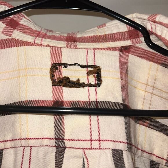 Men’s red and white flannel - Picture 2 of 5